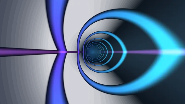 Concentric blue rings with a violet axis — free 3840x2160 4K wallpaper image