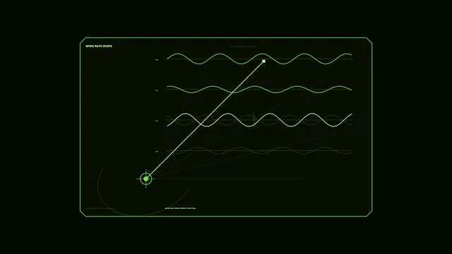 Neon green oscilloscope waveform diagram — free 3840x2160 4K wallpaper image