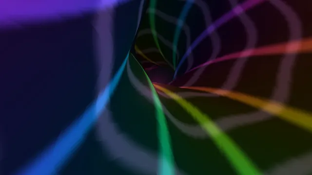 Radiating ribbons in a dark abstract tunnel — free 3840x2160 4K wallpaper image
