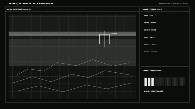 Monochrome intrusion tracking grid interface — free 3840x2160 4K wallpaper image