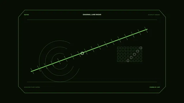 Green diagonal radar interface with signal grid — free 3840x2160 4K wallpaper image