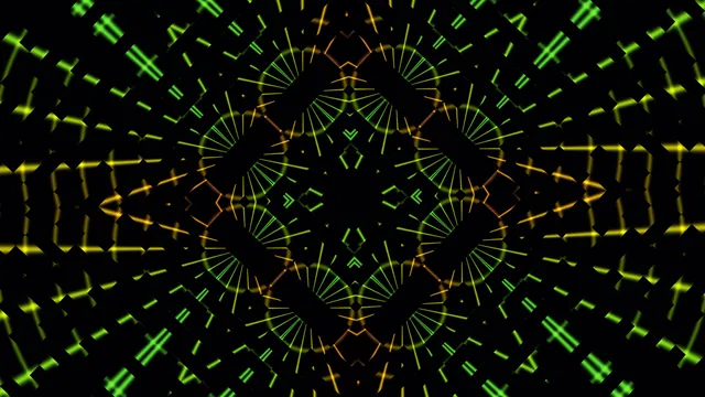 Neon radial lattice on a black field — free 3840x2160 4K wallpaper image