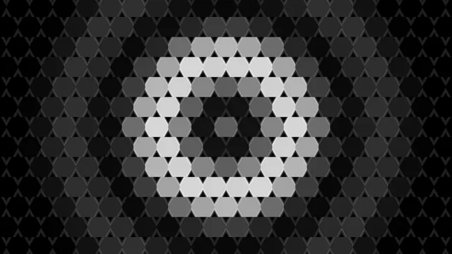 Monochrome hexagonal bands with central light gradient — free 3840x2160 4K wallpaper image