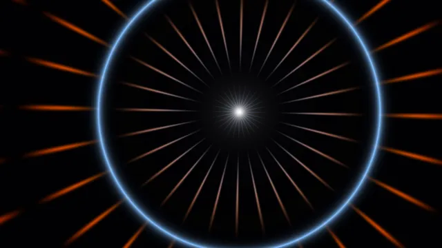 Blue ring with radial light geometry — free 3840x2160 4K wallpaper image
