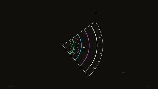 Dark radial health dashboard with coloured traces — free 3840x2160 4K wallpaper image