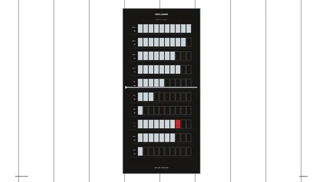 Minimal dark feed ladder with geometric indicators — free 3840x2160 4K wallpaper image