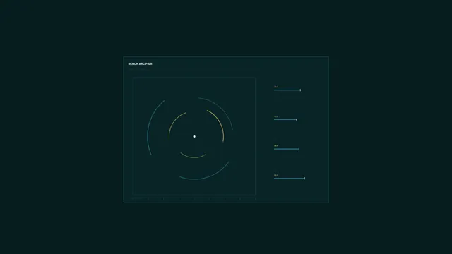 Dark teal radial interface with arc geometry — free 3840x2160 4K wallpaper image