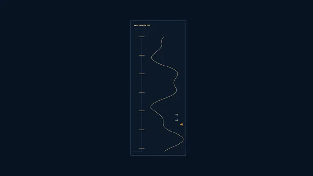 Navy wave ladder technical poster — free 3840x2160 4K wallpaper image