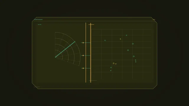 Cognitive processing radar and data grid — free 3840x2160 4K wallpaper image