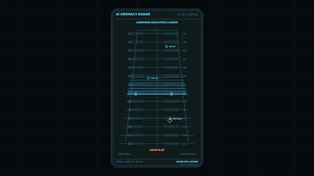 Blue anomaly radar with airborne deviation ladder — free 3840x2160 4K wallpaper image