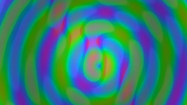 Concentric neon bands in blue green and violet — free 3840x2160 4K wallpaper image