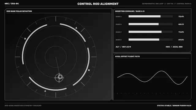 Orbital control panel with polar deviation rings — free 3840x2160 4K wallpaper image