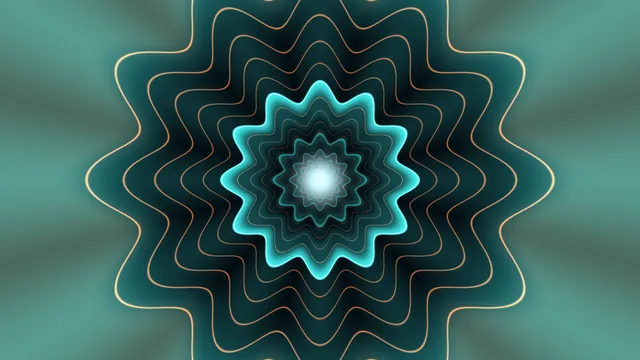 Cyan radial contour flower on deep teal — free 3840x2160 4K wallpaper image