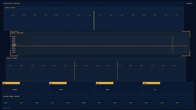 Dark navy tactical grid with amber telemetry lines — free 3840x2160 4K wallpaper image