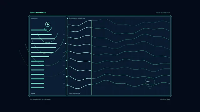 Abyss Ping Sonar Signal Analysis Interface — free 3840x2160 4K wallpaper image