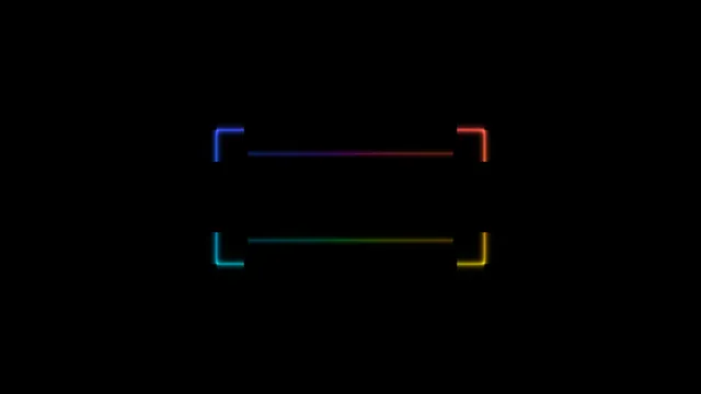 Neon corner geometry on a black field — free 3840x2160 4K wallpaper image