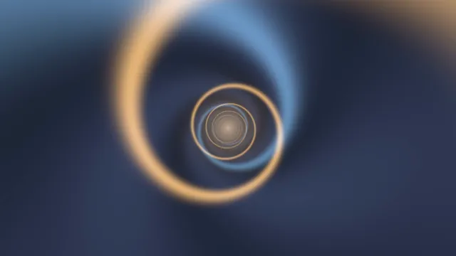 Concentric luminous rings in blue space — free 3840x2160 4K wallpaper image