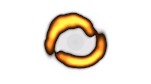 Glowing orange ring within a layered circular field — free 3840x2160 4K wallpaper image