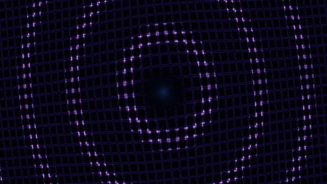 Violet Orbital Rings Over a Dark Grid — free 3840x2160 4K wallpaper image