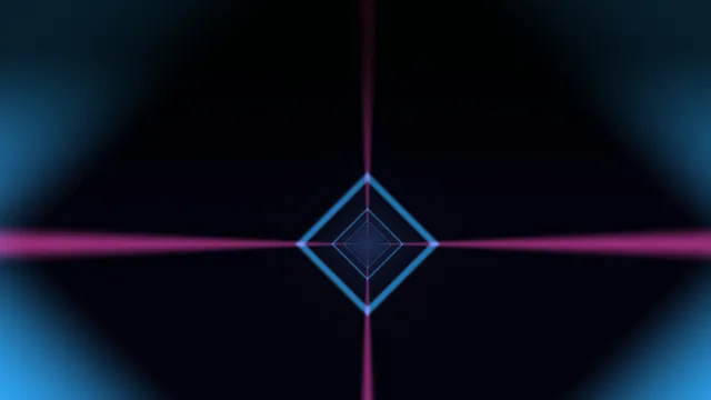 Neon diamond geometry on a dark axis — free 3840x2160 4K wallpaper image