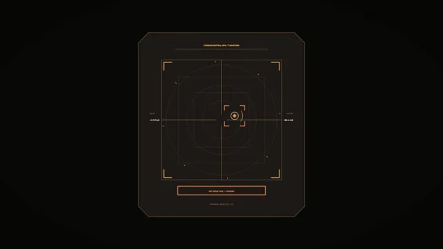 Orbital targeting display with concentric tracking rings — free 3840x2160 4K wallpaper image