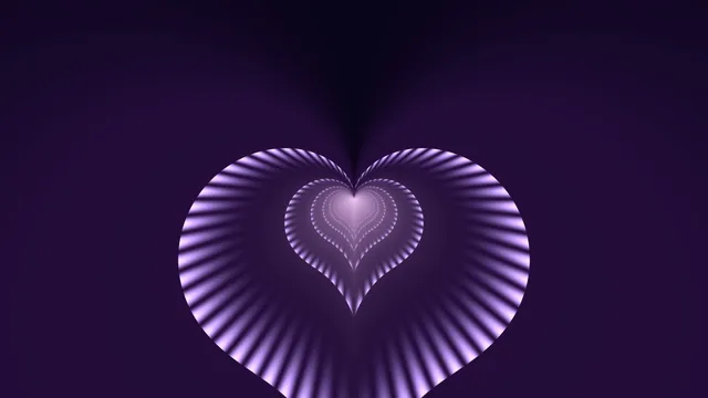 Radiant layered heart in violet symmetry — free 3840x2160 4K wallpaper image
