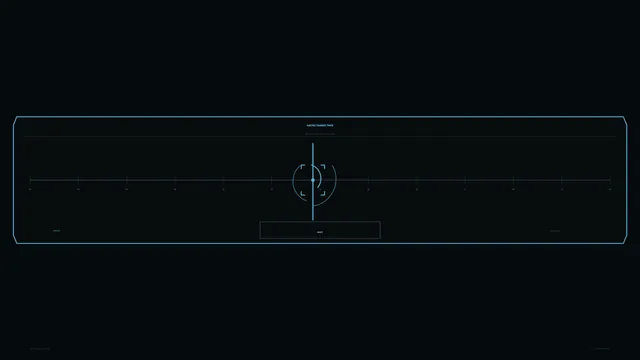 Blue tactical targeting interface on black — free 3840x2160 4K wallpaper image