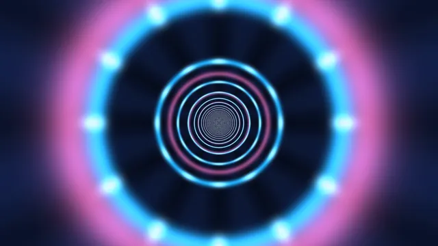 Concentric neon rings on a dark radial field — free 3840x2160 4K wallpaper image