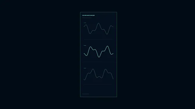 Three neon waveform charts on a dark panel — free 3840x2160 4K wallpaper image