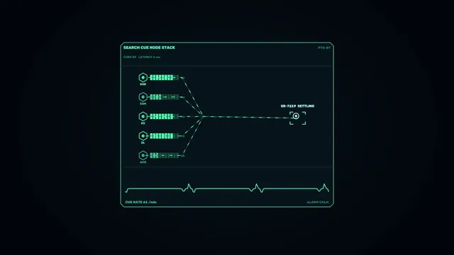 Neon Search Cue Network Interface — free 3840x2160 4K wallpaper image