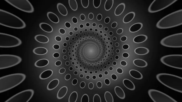 Concentric elliptical ring tunnel in monochrome — free 3840x2160 4K wallpaper image