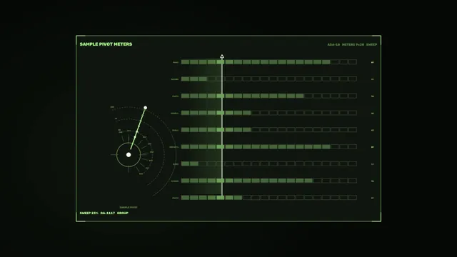 Green technical pilot meter interface — free 3840x2160 4K wallpaper image