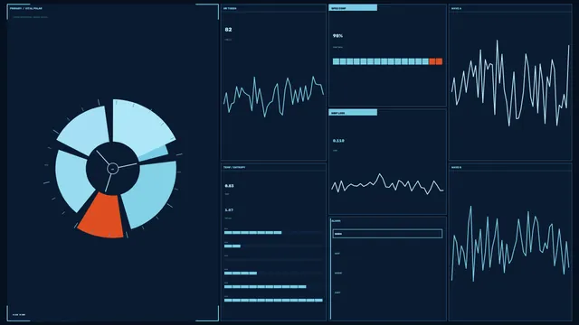 Dark vital-monitor dashboard with circular gauge — free 3840x2160 4K wallpaper image