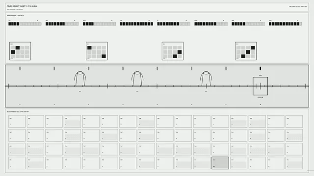 Monochrome control panel with grid diagrams — free 3840x2160 4K wallpaper image