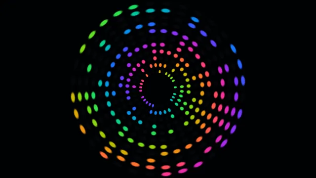 Chromatic elliptical lattice on black — free 3840x2160 4K wallpaper image