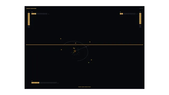 Dark anomaly scan with orbital geometry — free 3840x2160 4K wallpaper image