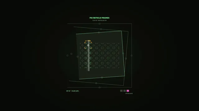 Neon green reticle calibration grid on black — free 3840x2160 4K wallpaper image
