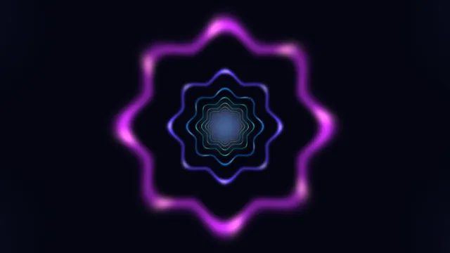 Neon concentric rosette on a dark field — free 3840x2160 4K wallpaper image