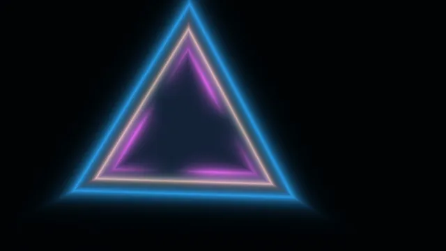 Layered neon triangle on a black field — free 3840x2160 4K wallpaper image