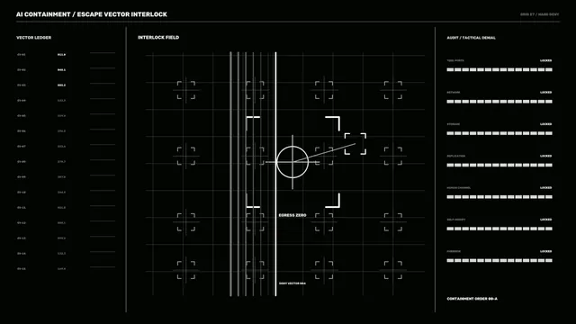 Monochrome vector interlock control schematic — free 3840x2160 4K wallpaper image