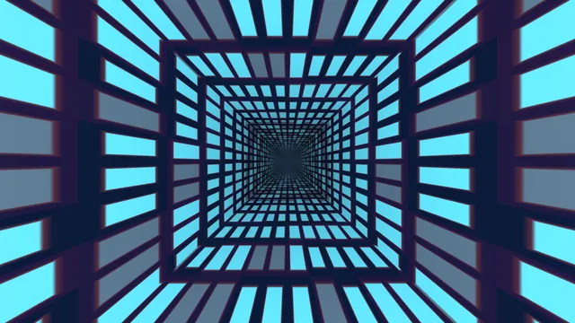 Cyan perspective tunnel with receding grid — free 3840x2160 4K wallpaper image