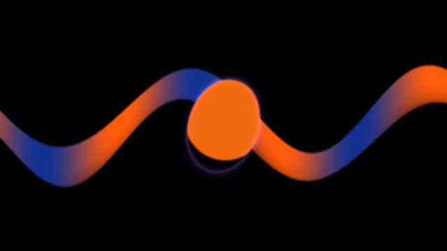 Orange Orb on a Blue Gradient Wave — free 3840x2160 4K wallpaper image