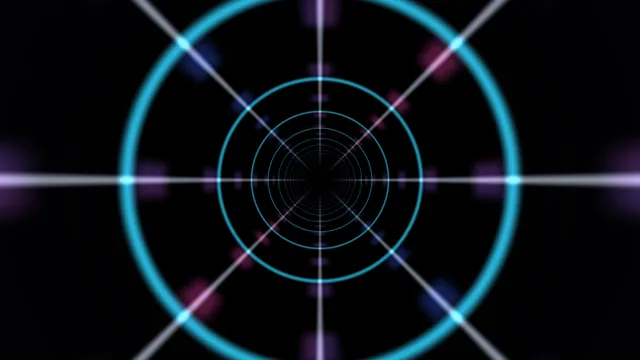 Concentric cyan rings on a black radial grid — free 3840x2160 4K wallpaper image