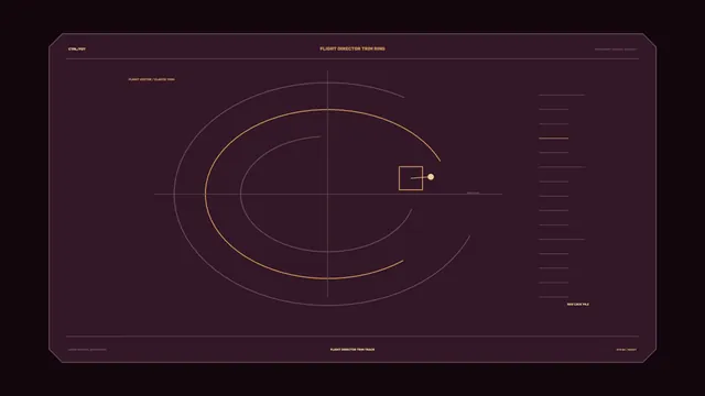 Flight director trim ring orbital interface diagram — free 3840x2160 4K wallpaper image