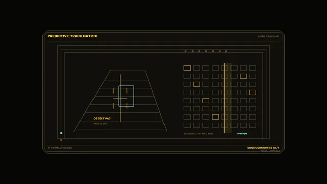 Predictive track matrix with geometric road display — free 3840x2160 4K wallpaper image