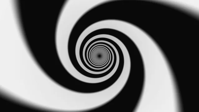 Concentric black and white spiral rings — free 3840x2160 4K wallpaper image