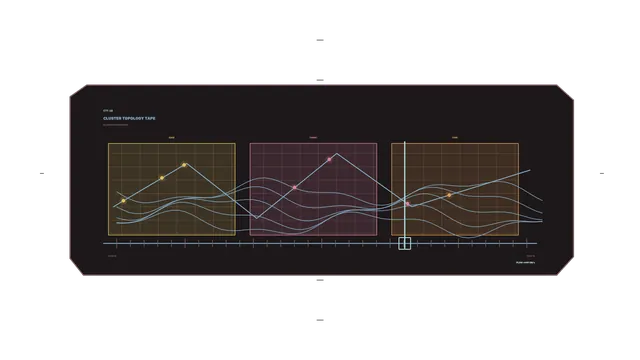 Cluster topology diagram with flowing data lines — free 3840x2160 4K wallpaper image