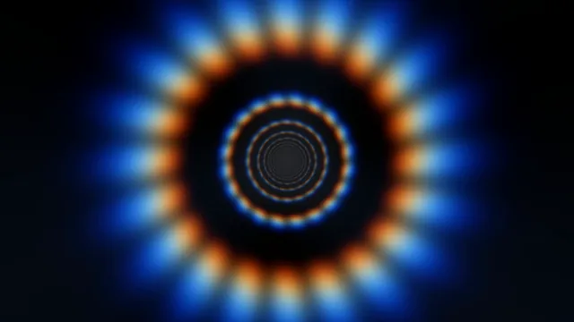 Concentric rings with blue and amber glow — free 3840x2160 4K wallpaper image