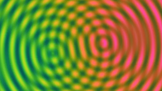 Neon concentric interference rings in green and pink — free 3840x2160 4K wallpaper image