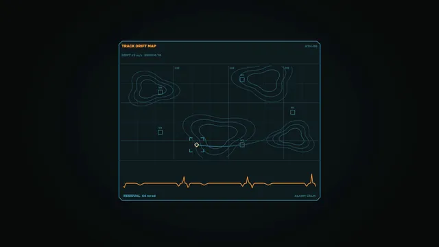 Dark cyan track drift map with signal trace — free 3840x2160 4K wallpaper image